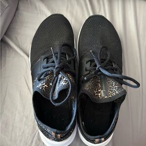 New Balance Black and Leopard Athletic Shoes